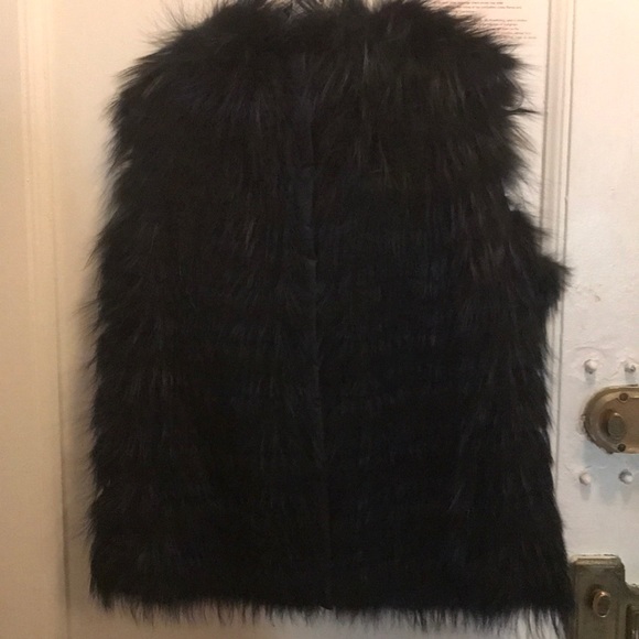 Dyed Blue Fox Fur Vest